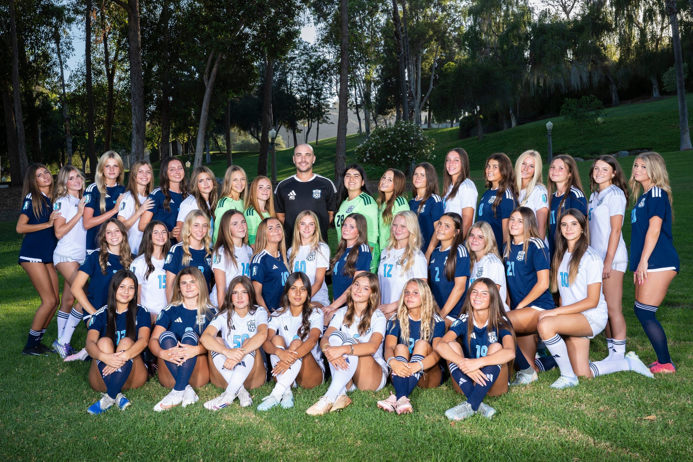 CFA girls teams gathered for a media day group photo