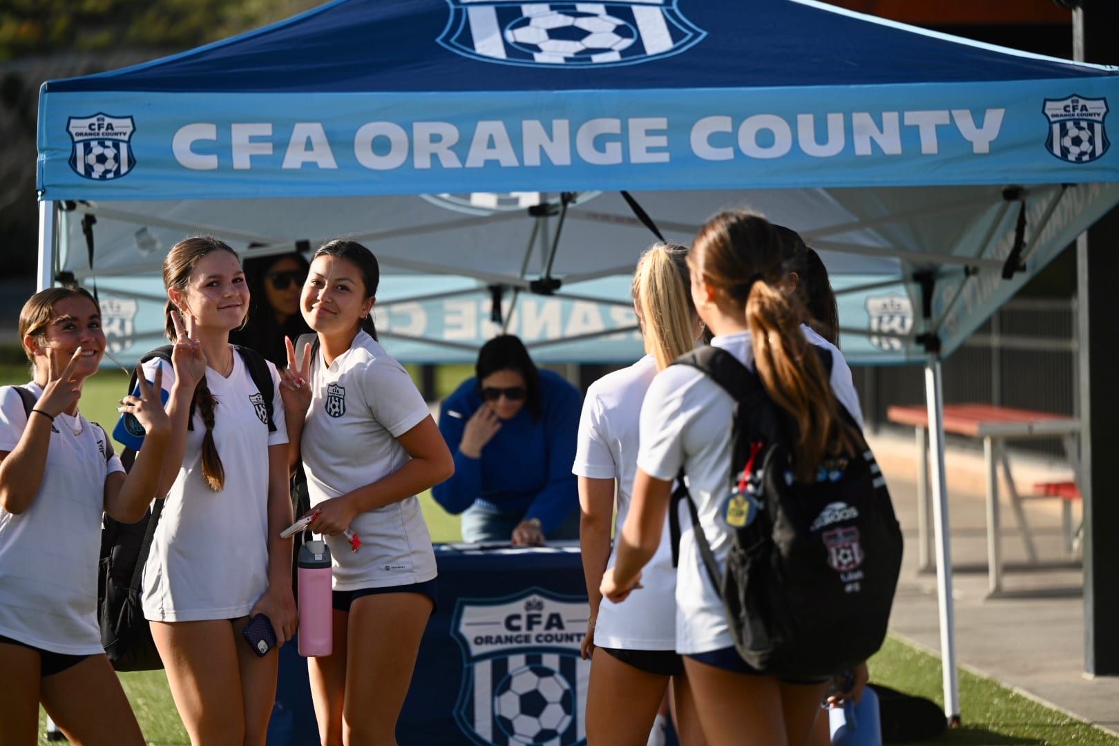 Players at the CFA Orange County tent
